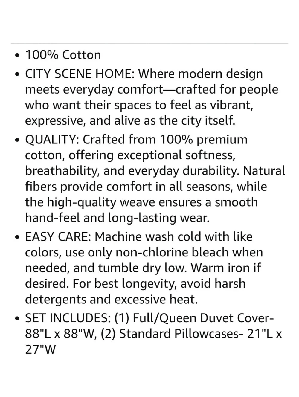 City Scene NWT Full/Queen Size 3pc Cotton Duvet Cover Set In Sokal Blue